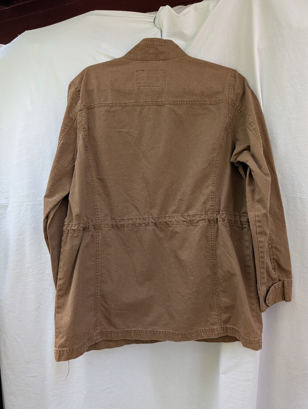 Merona Camel Cotton Canvas Cargo Field Utility Work Jacket Sz L - Picture 6 of 8